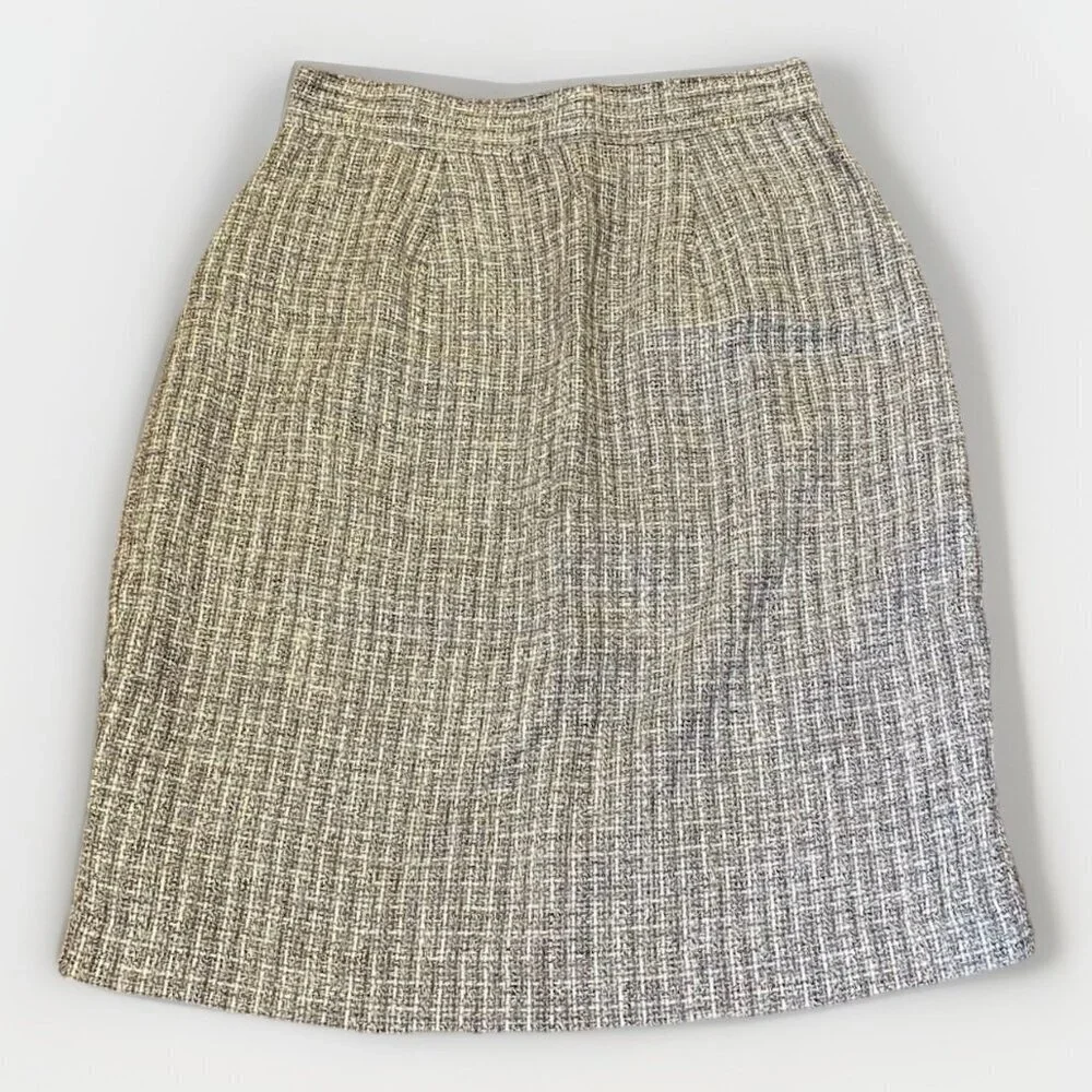 Tina Hagen Women's Vintage Mini Skirt Size S Gray Back Closure Made in USA EUC